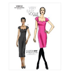 8612 EZ VOGUE KNIT TAPER SLVLSS DRESS LENGTHS PATTERN 6-12 A-D